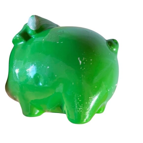 Vintage Japan Green Piggy Bank - Picture 3 of 5